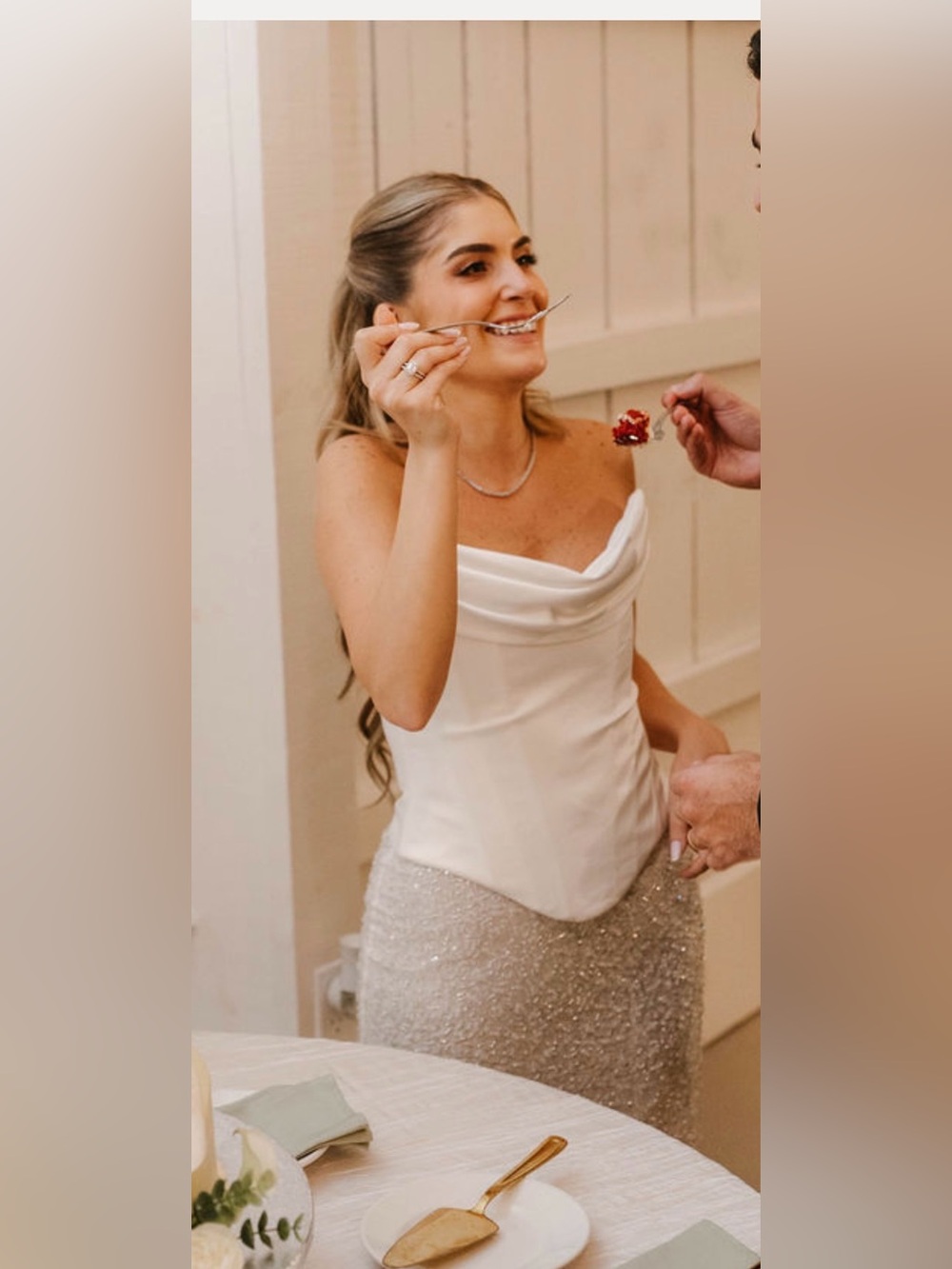 Babyboo top and skirt. Wedding second look